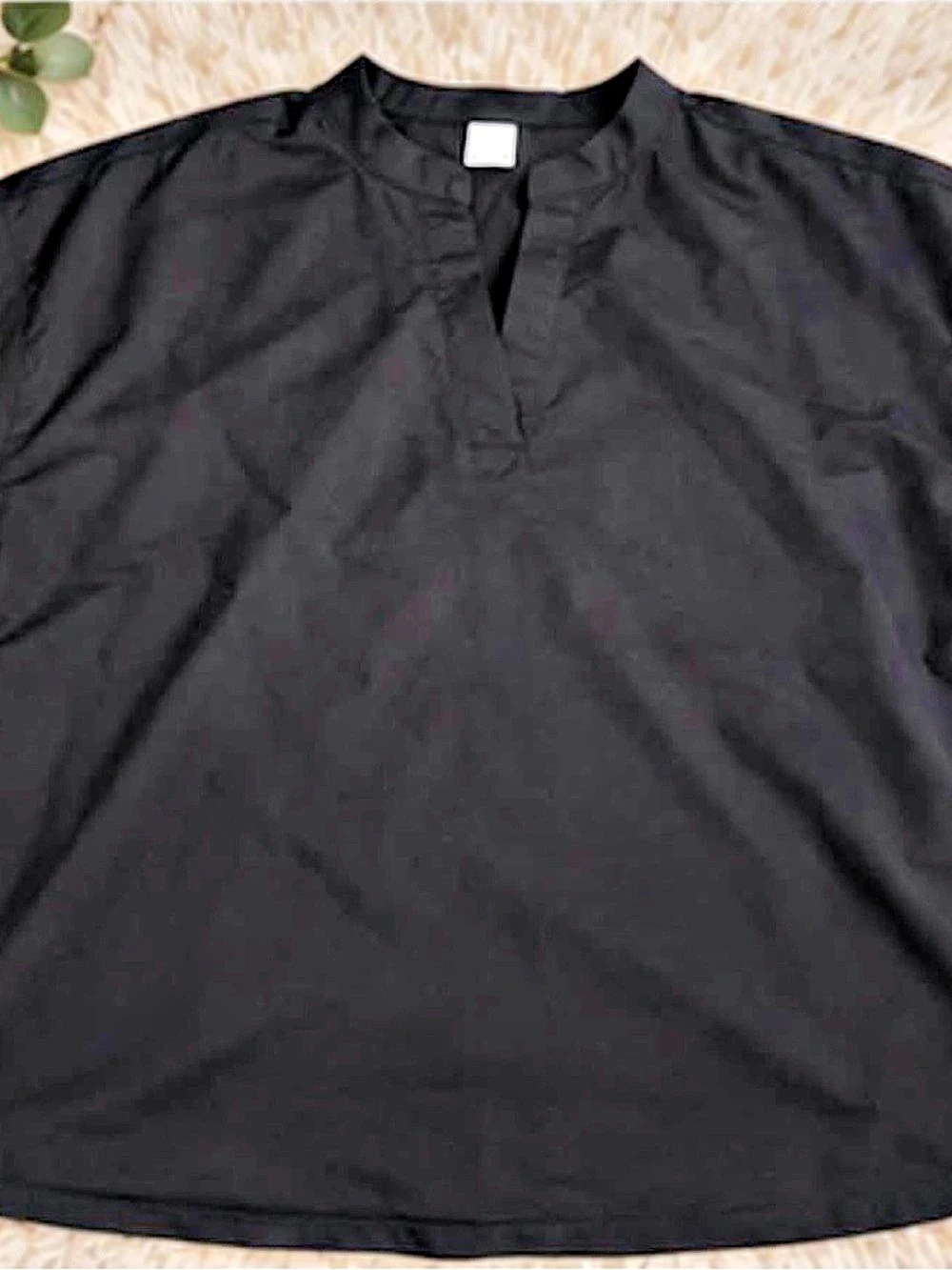 Black Tunic Scrub Top